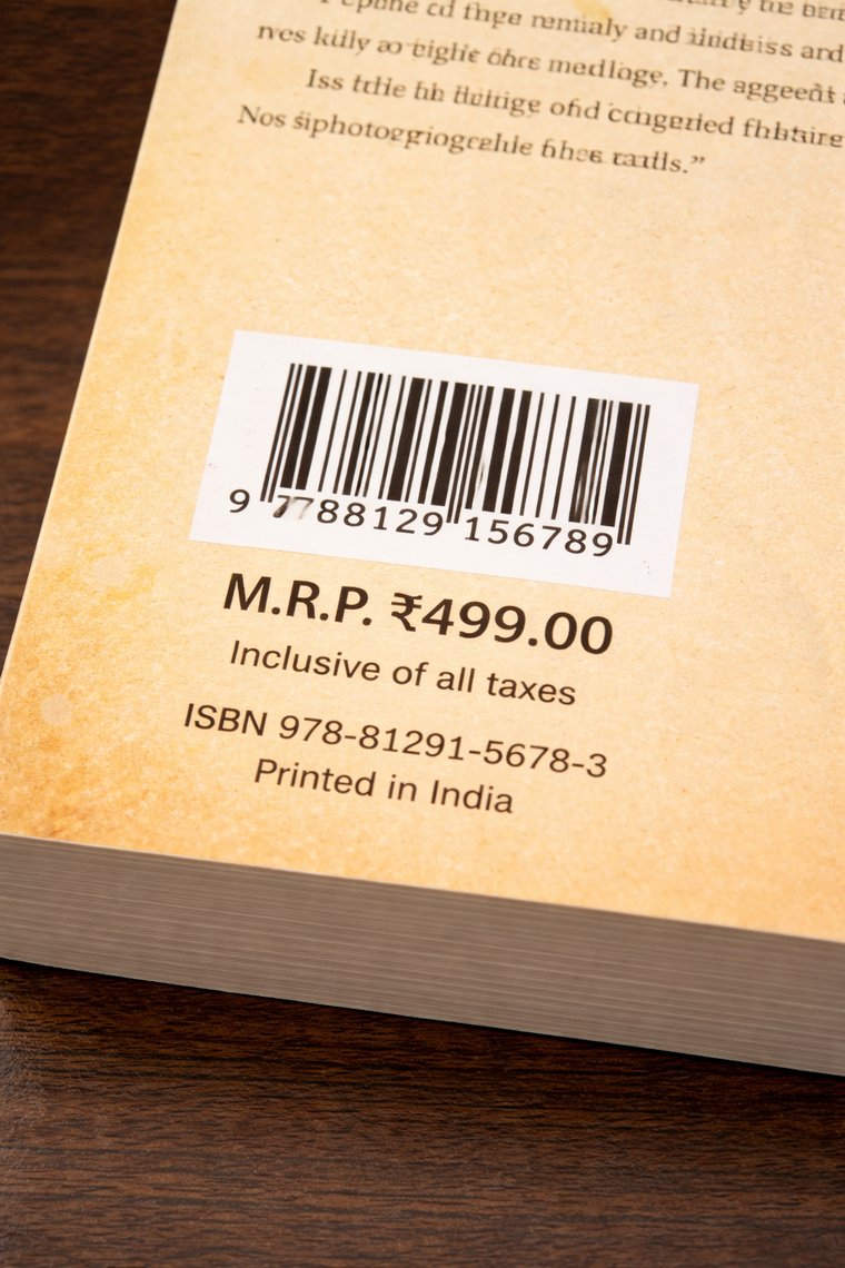 Book back cover marked for sale in the Indian subcontinent